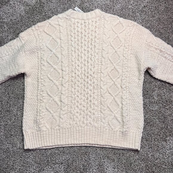 Madewell Cable-Knit Sweater Cream Large - Picture 8 of 8